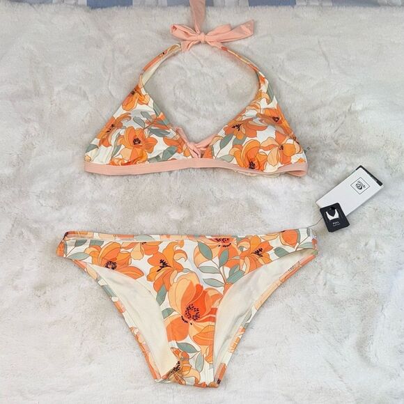 NWT Rip Curl Papaya Punch Halter Top and Bottom Set Medium - Picture 9 of 9